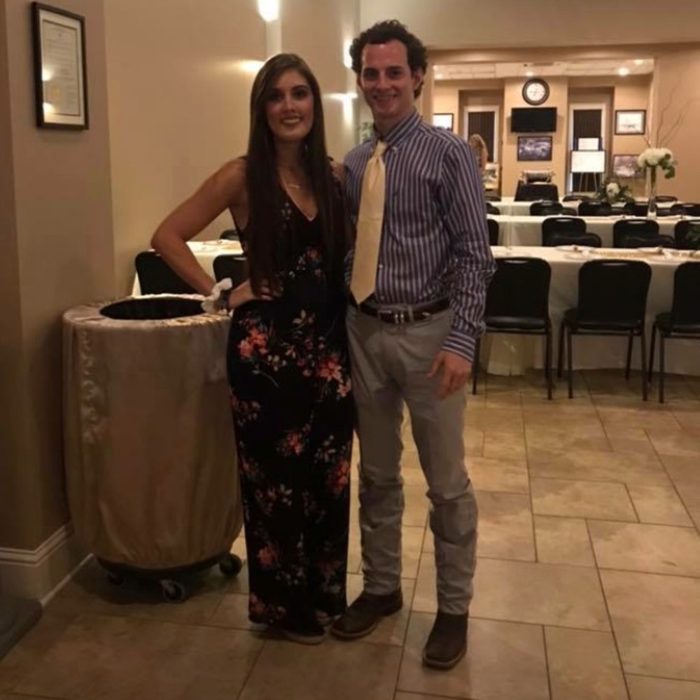 Navy floral jumpsuit